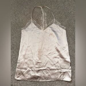 Rachel Zoe Cream Satin Lace Cami